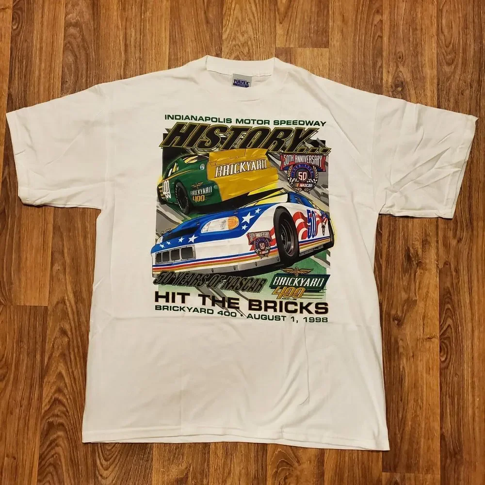 Vintage Indianapolis Motor Speedway Shirt XL Brickyard 400 50th Anniversary 1998